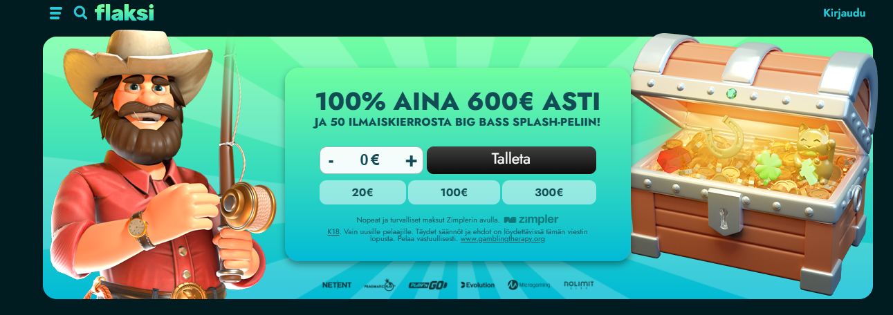 100% casino bonus Flaksilta