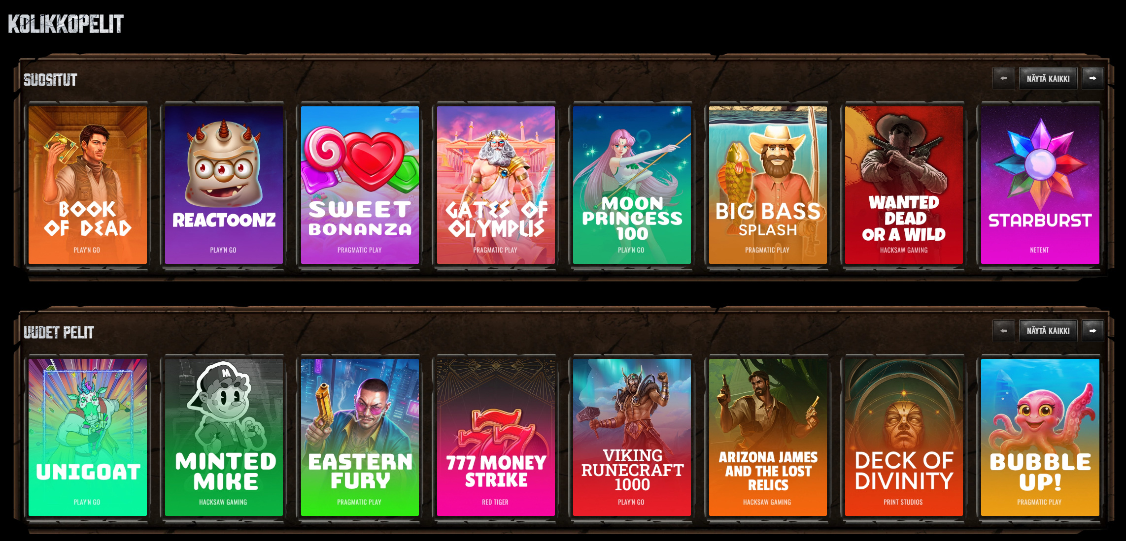 Cyber City Casino pelejä