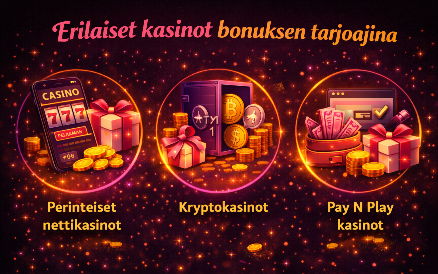 Erilaiset kasinot bonuksen tarjoajina