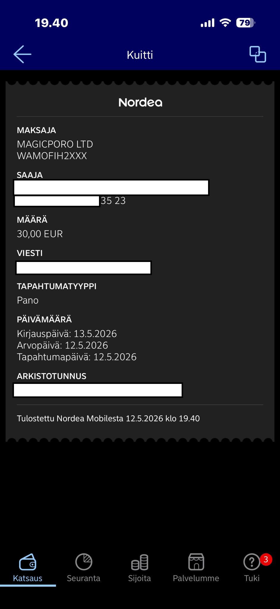 Kasino ilman rekisteröitymistä – kotiutuksen kuitti pankissa
