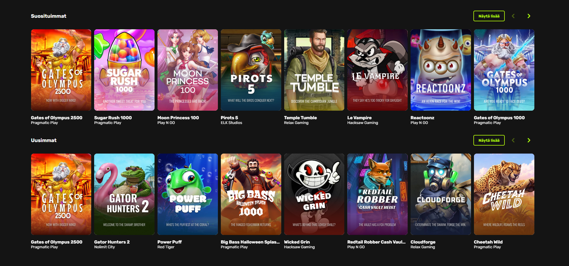 Kirpee Casinon pelejä