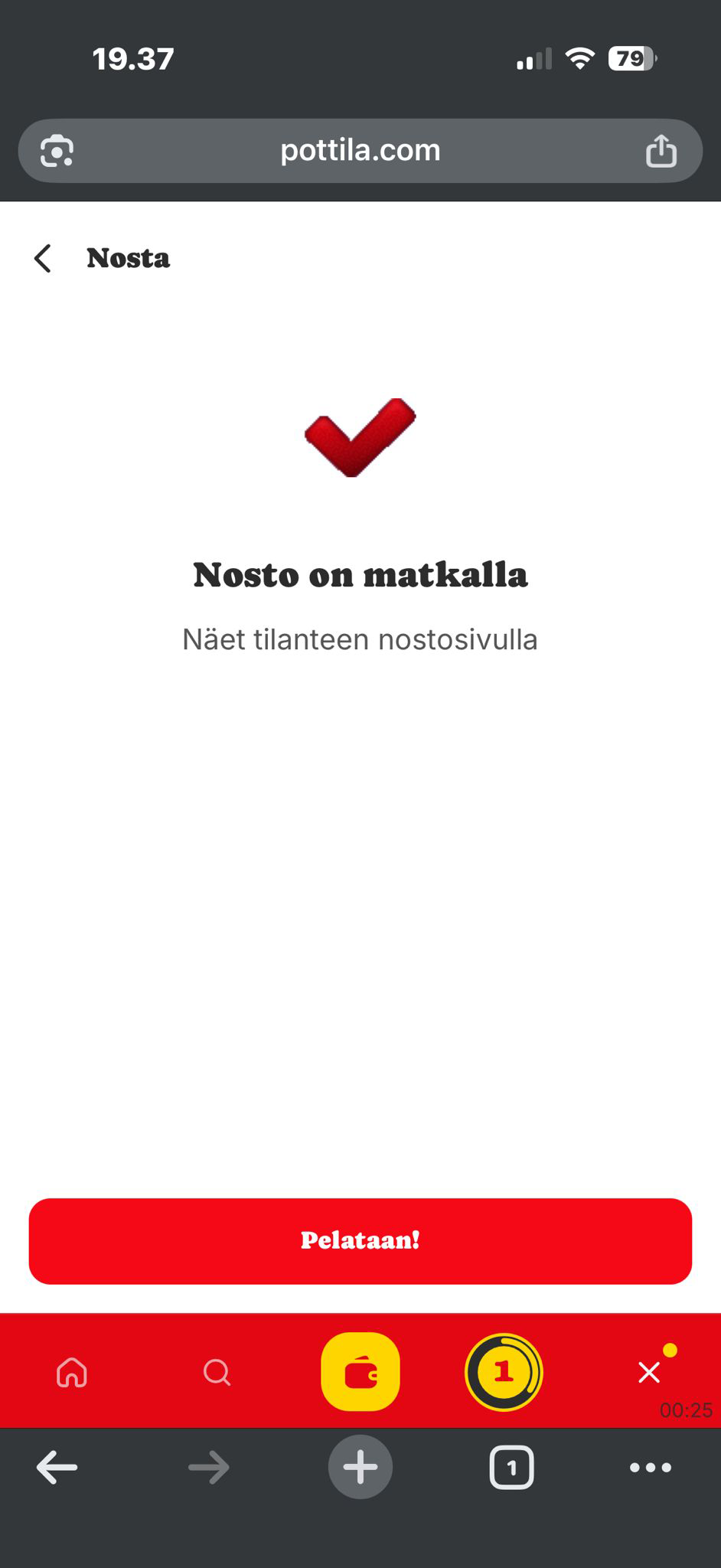 Kotiutusvahvistus nettikasinolta ilman rekisteröitymistä