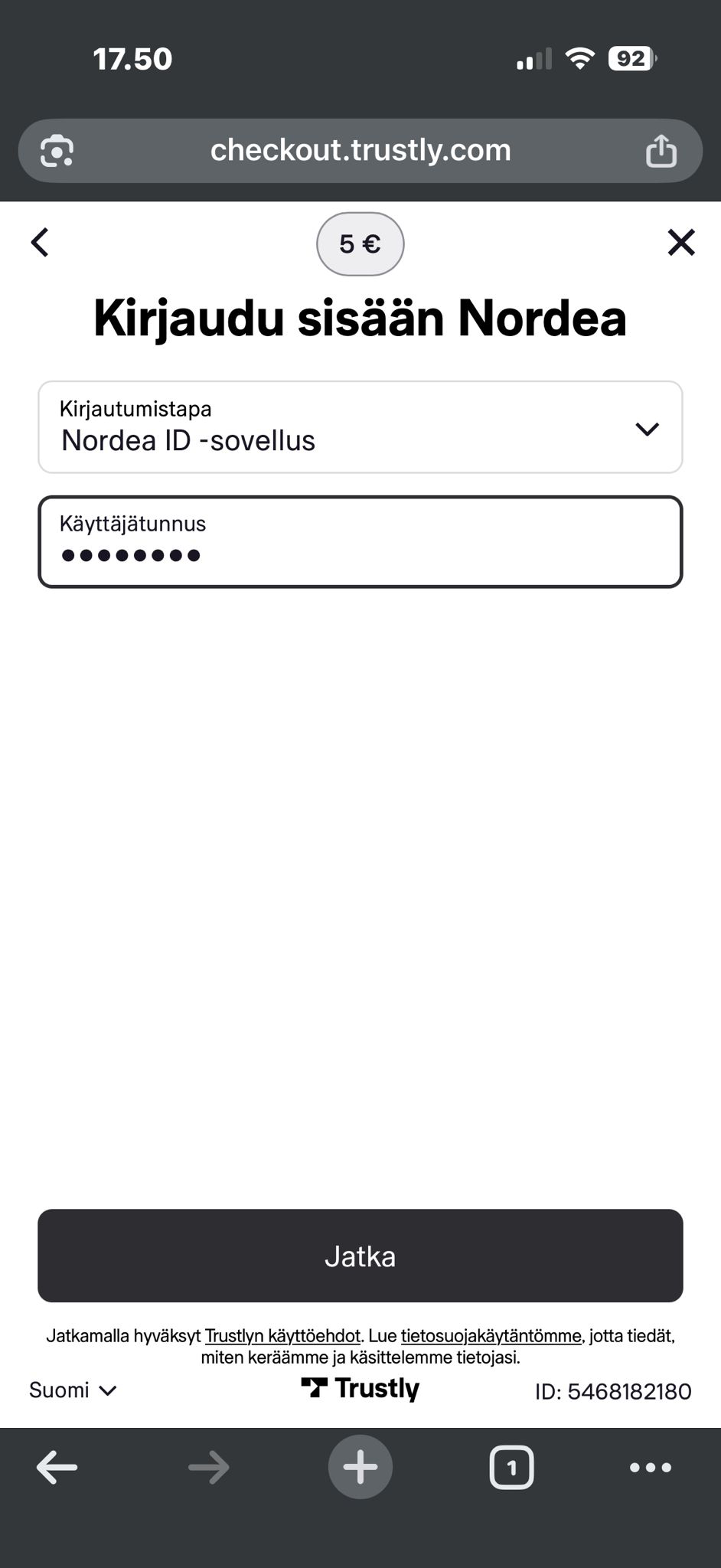 Pankkitunnistautuminen nopeaan talletukseen