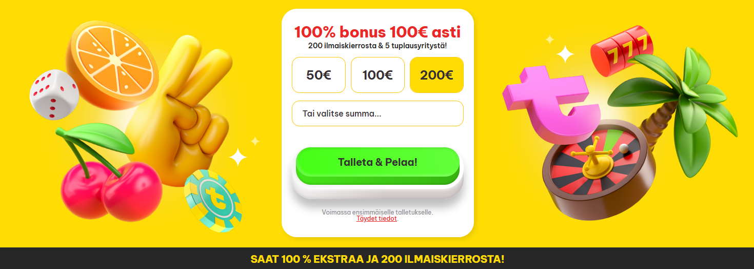 Tuplaus Kasinon Pay N Play bonus