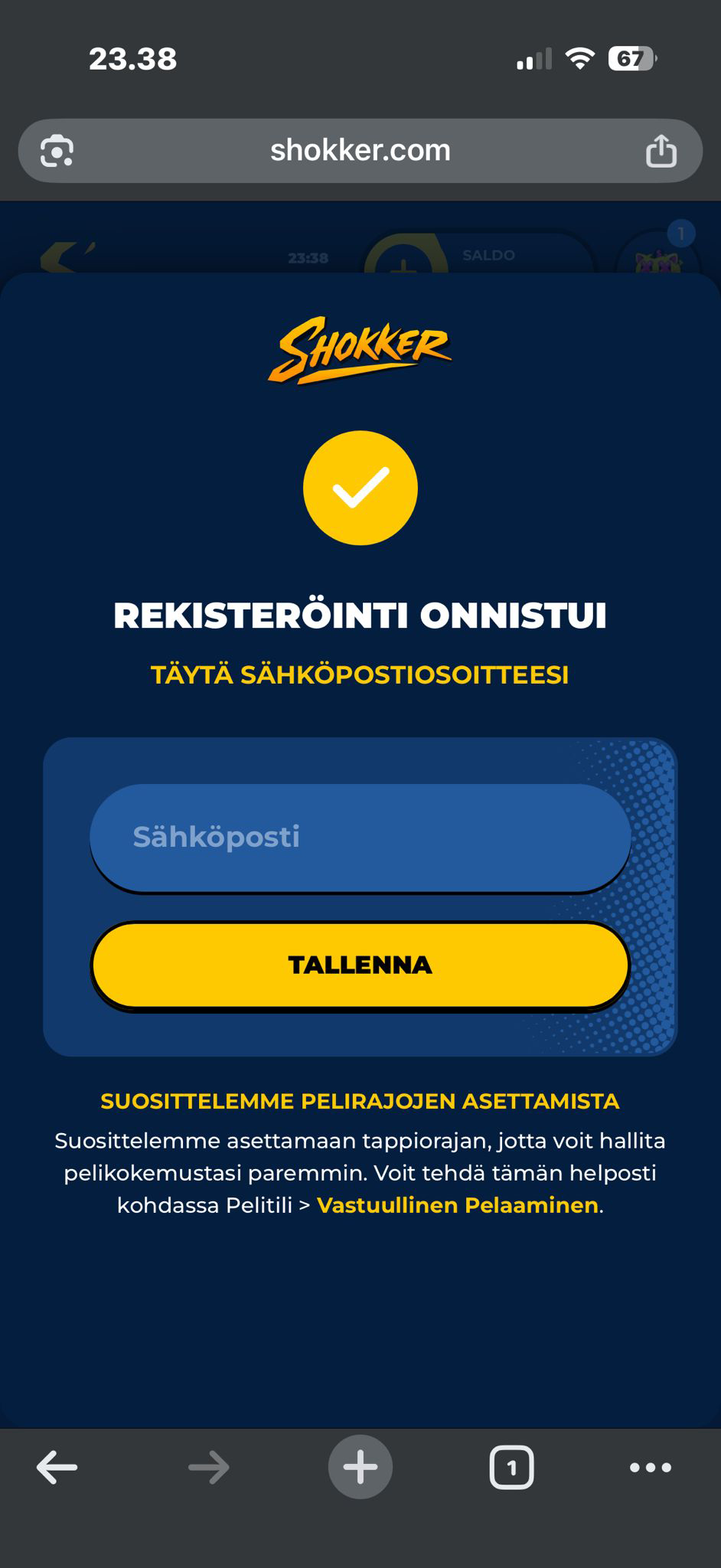 Pikatalletus onnistui