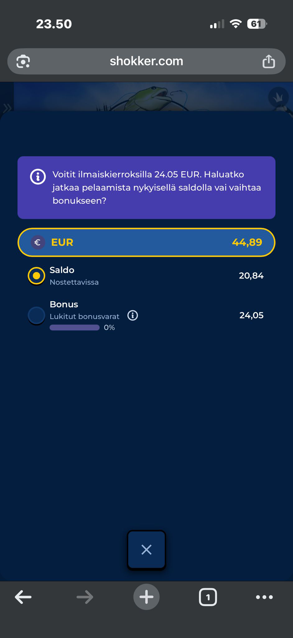 Shokker Casino bonuksen voitot