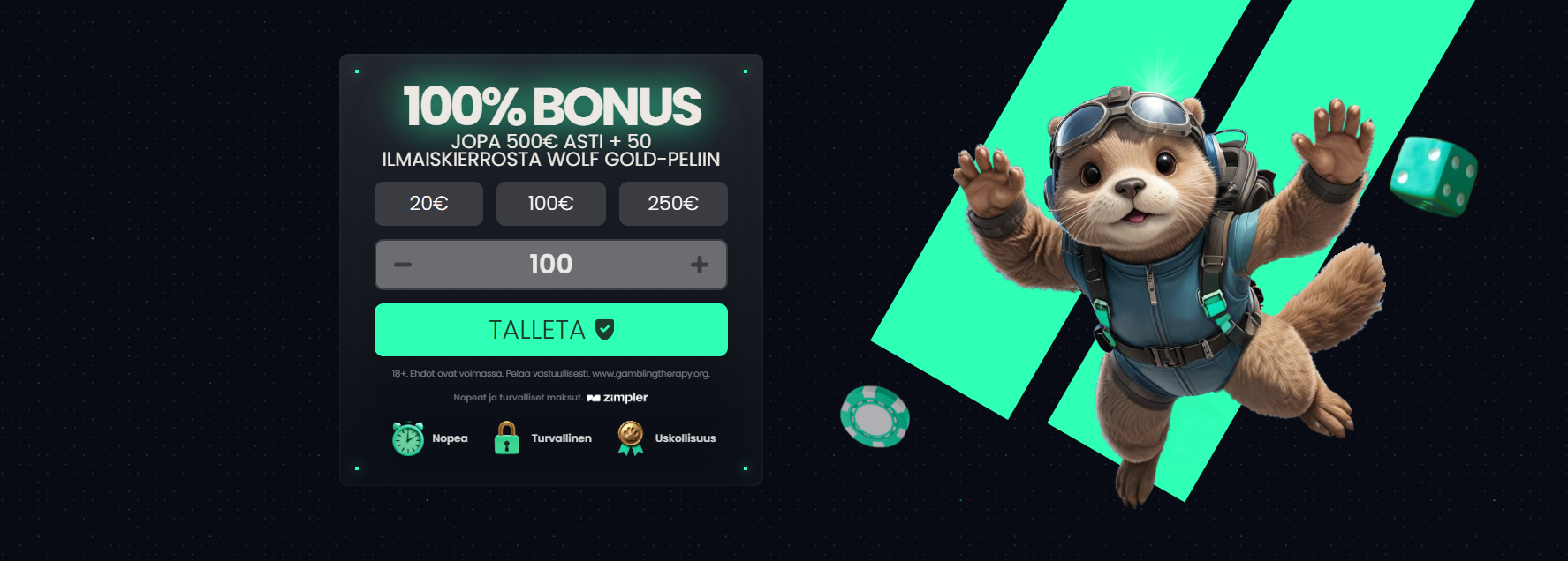 Tyypillinen Trustly casino bonus