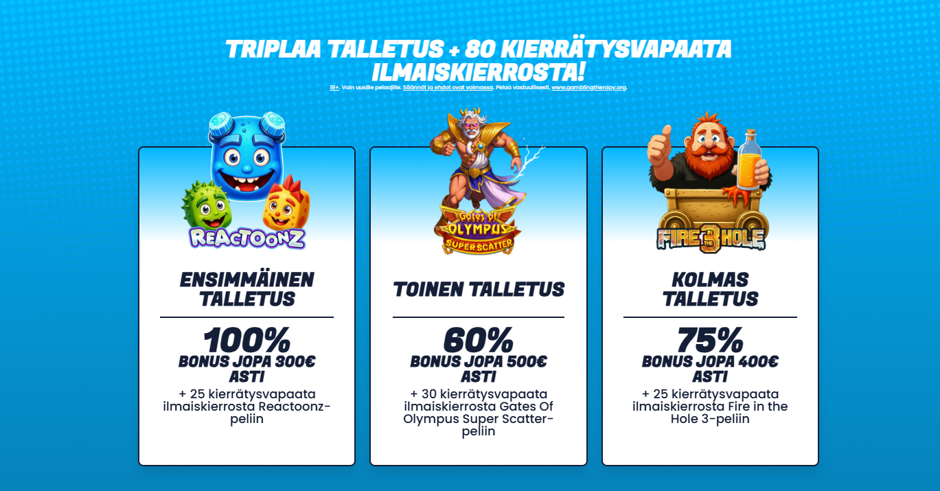 Tyypillinen kasinobonus uusille asiakkaille