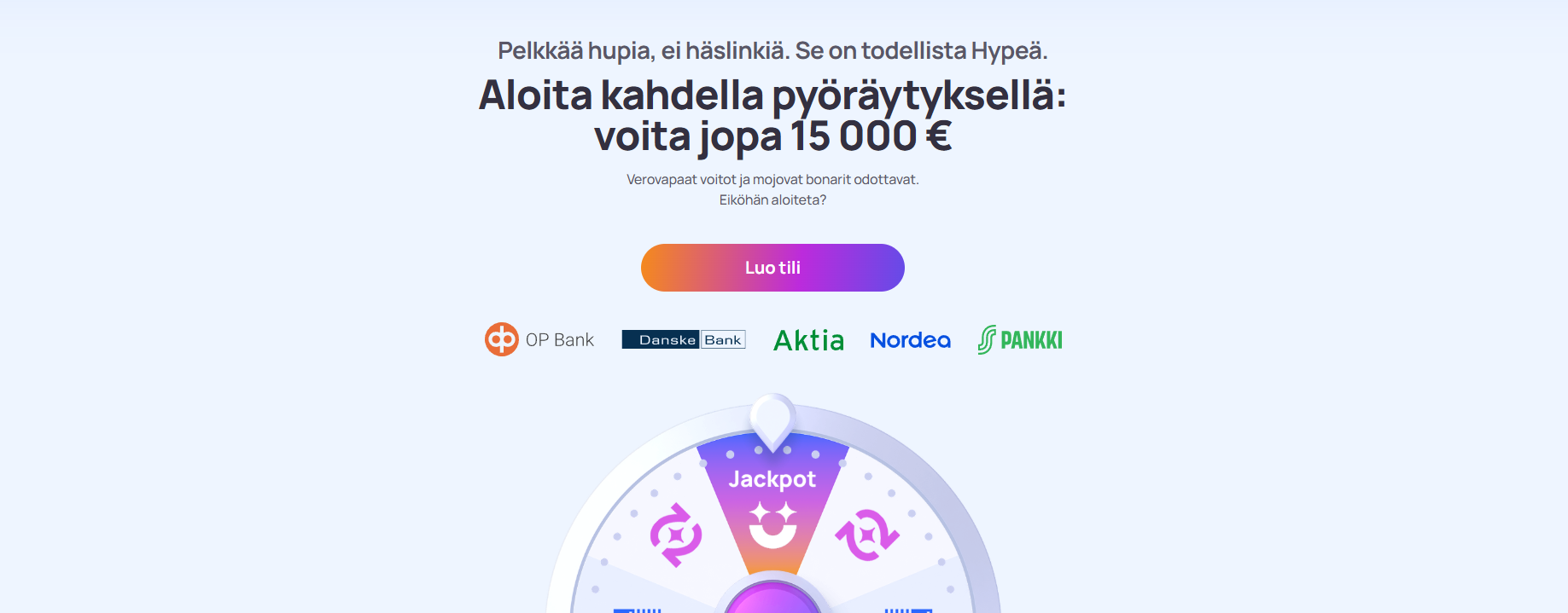 Verkkopankki casino bonus