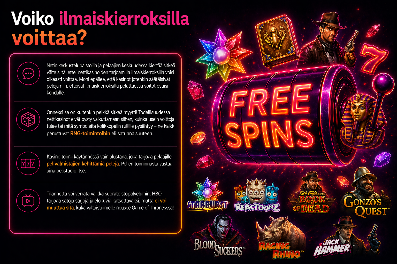 Voiko ilmaiskierroksilla voittaa?