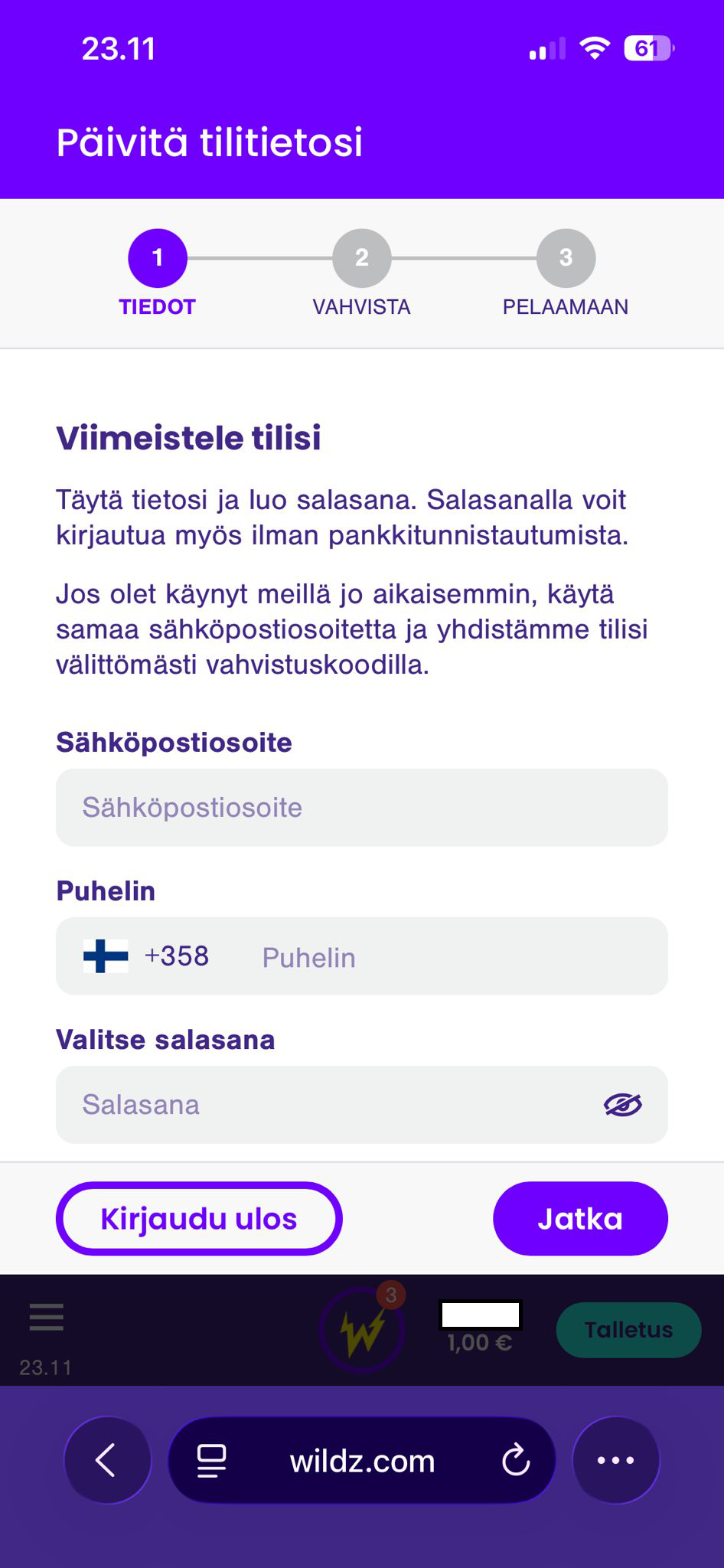 Wildz viimeistele tili